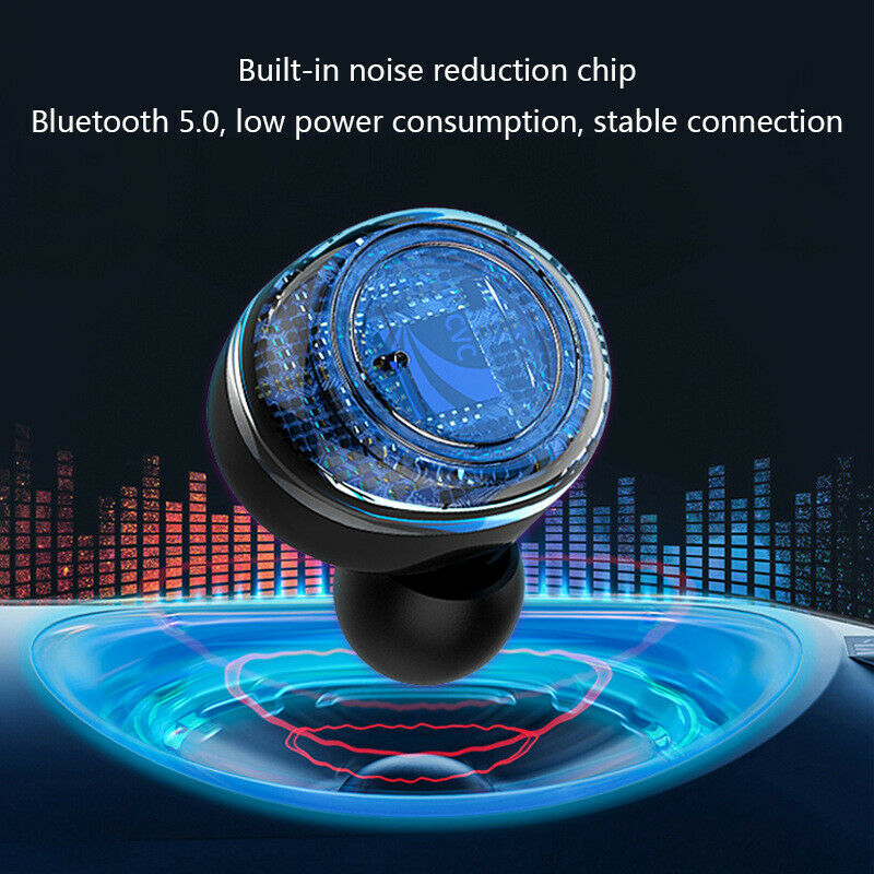 Étanche Bluetooth 5.0 sans fil écouteurs casque casque antibruit TWS