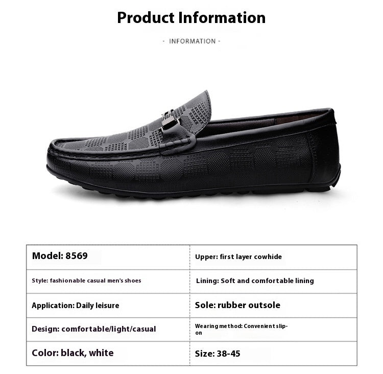 Chaussures décontractées en cuir de vachette,