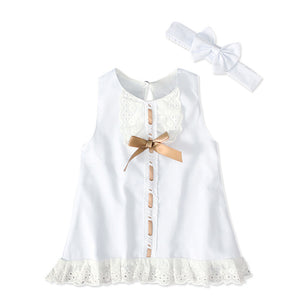 Filles bébé sans manches arc jupe