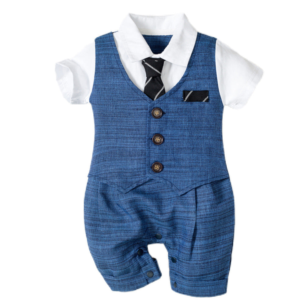 Été Nouveau Bébé Garçon Salopette Garçons Gentleman Vêtements de Bébé Enfants