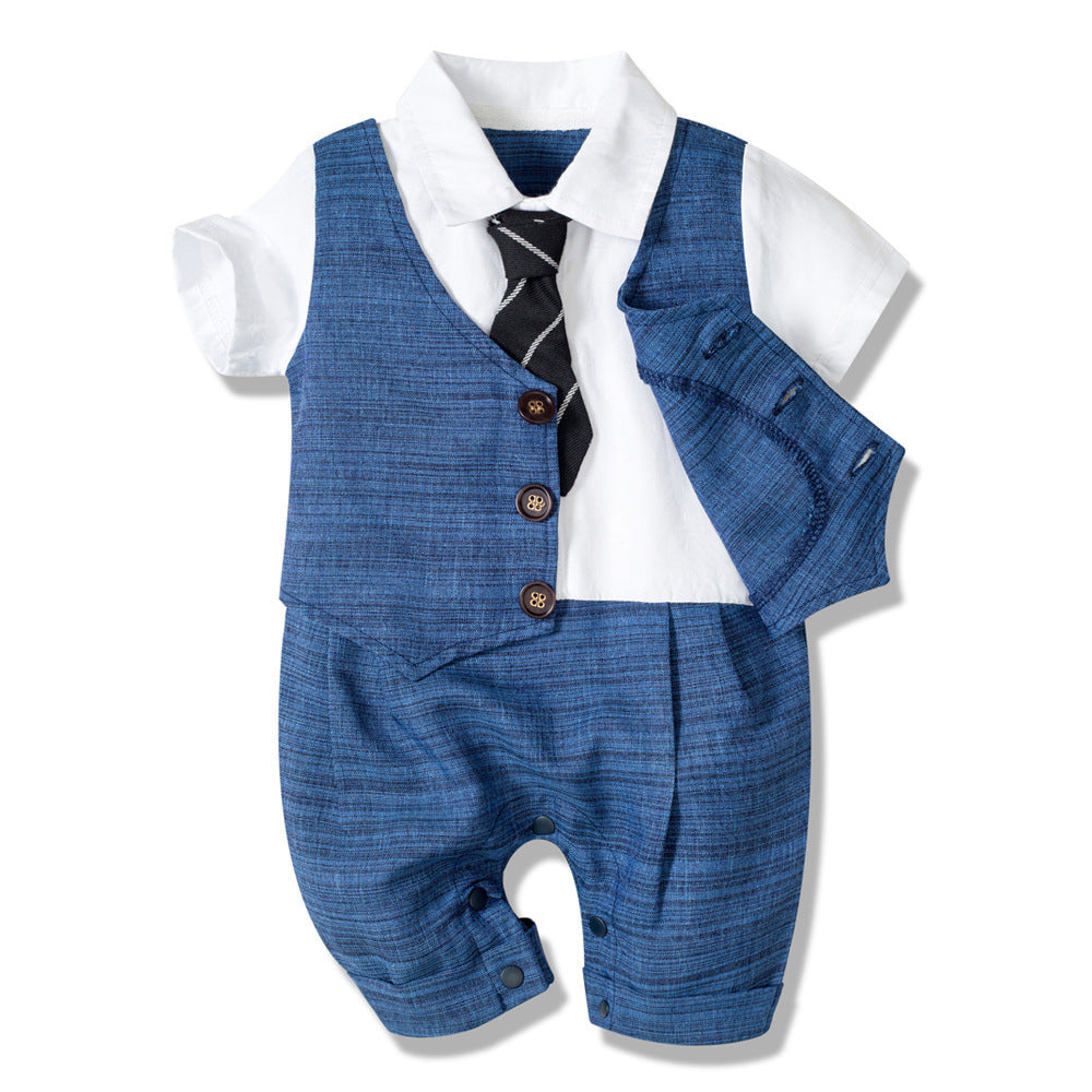 Été Nouveau Bébé Garçon Salopette Garçons Gentleman Vêtements de Bébé Enfants