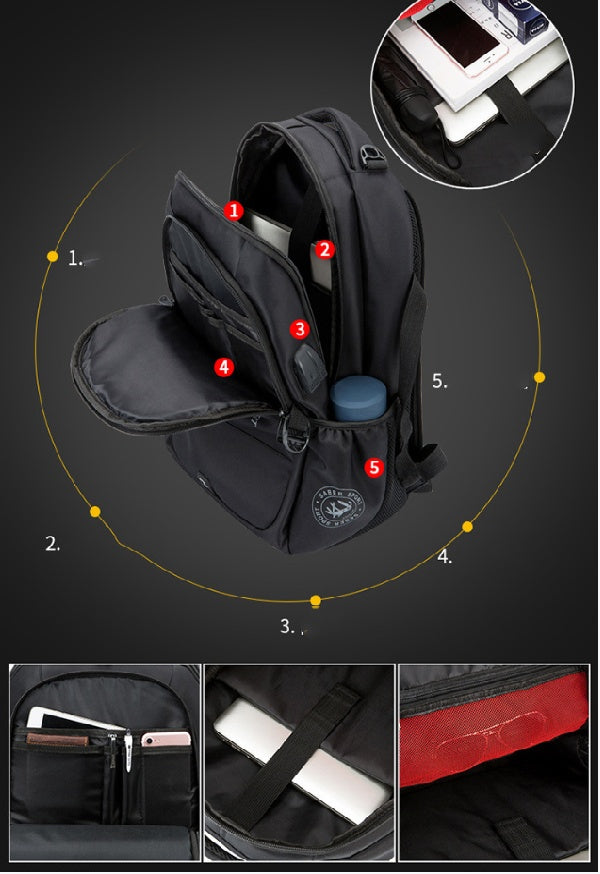 Sac à dos Sac À Dos de Usb Hommes Femmes En Plein Air Voyage Sac D'affaires Ordinateur Sac