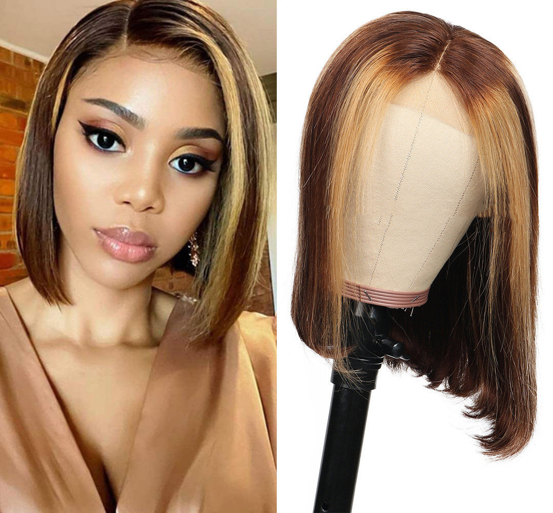 Piano Couleur Bob Coiffures Vrais Cheveux