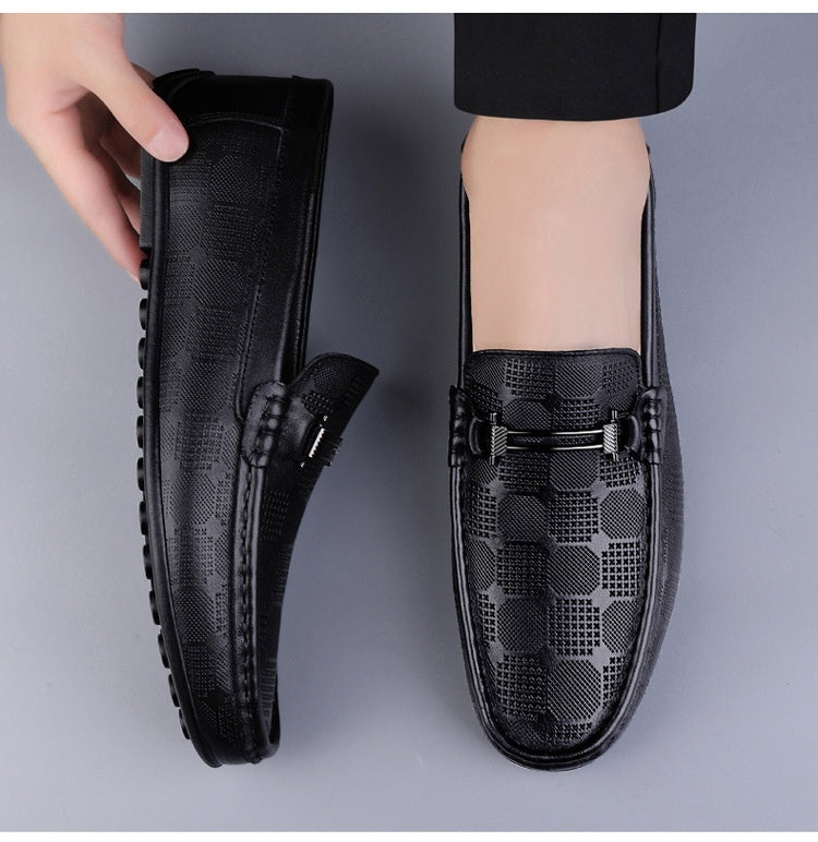 Chaussures décontractées en cuir de vachette,