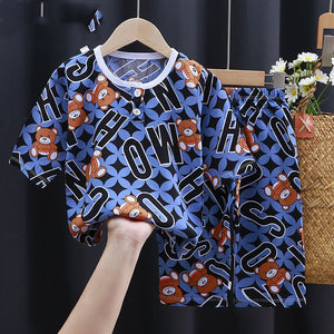 Vêtements d'été coton soie climatisation vêtements bébé vêtements