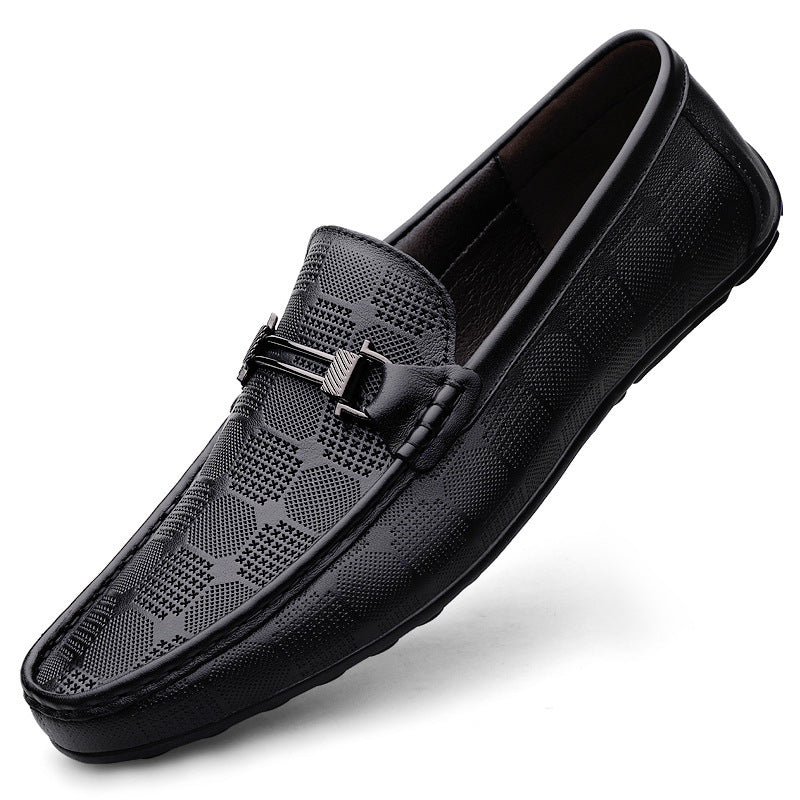 Chaussures décontractées en cuir de vachette,