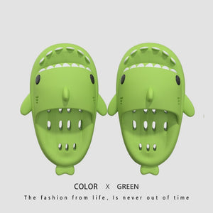 Requin Pantoufles Avec Trous de Drainage Douche Chaussures Pour Femmes Séchage rapide Eva Piscine Requin Diapositives Plage Sandales Avec Trous de Drainage