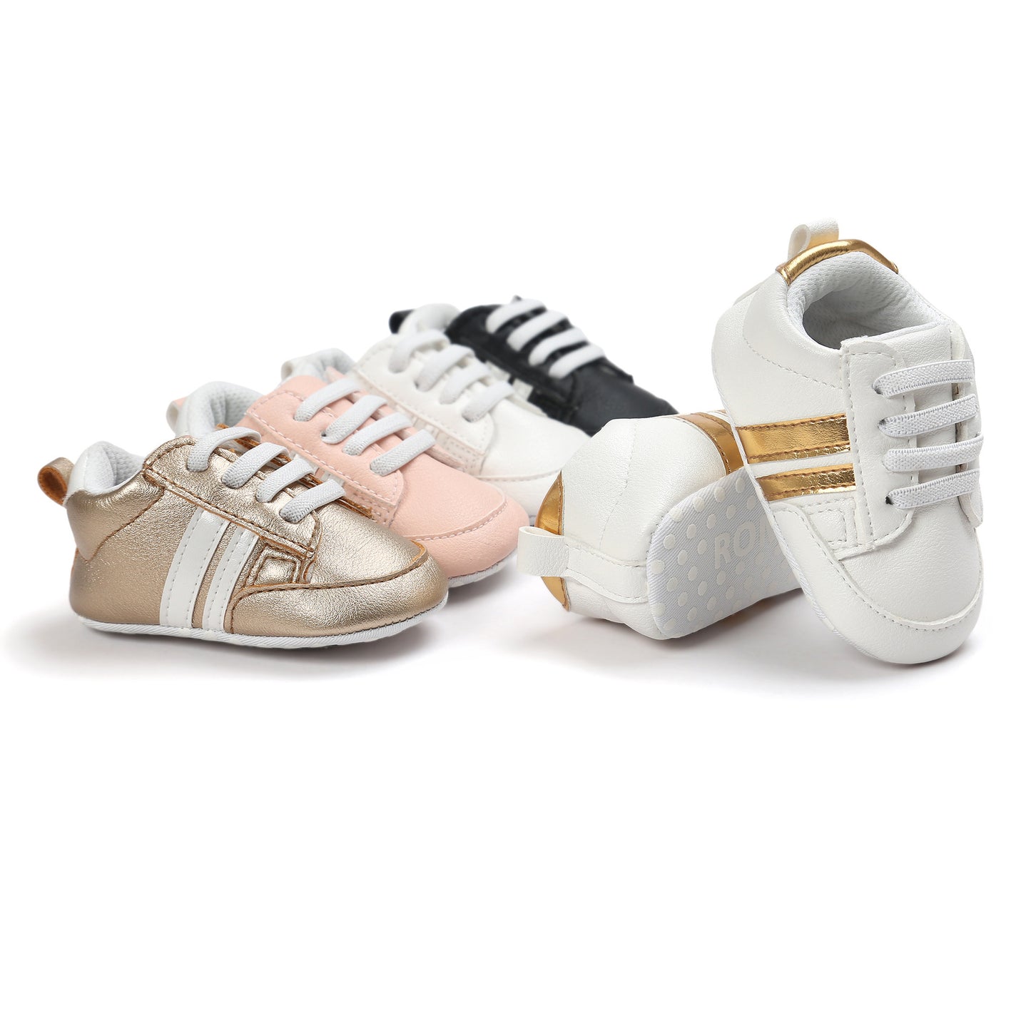 Bébé garçon fille mocassins chaussures infantile en cuir PU antidérapant doux nouveau-né baskets