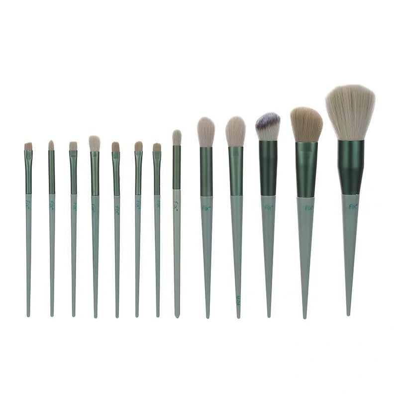 13 pièces Purpleflower houx feuille pinceaux de maquillage vert beauté à séchage rapide maquillage brosse ensemble