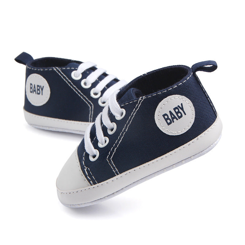 Toile Classique Sport Sneakers Bébé Garçons Filles Premiers Marcheurs Chaussures Infant Toddler Semelle Souple Anti-glissement Bébé Chaussures