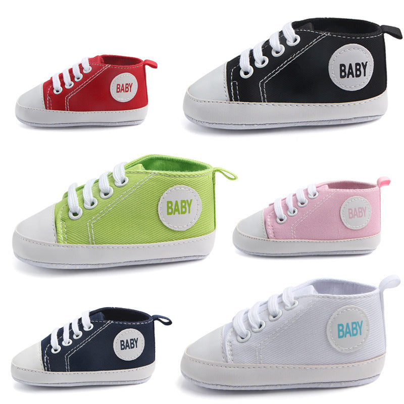 Toile Classique Sport Sneakers Bébé Garçons Filles Premiers Marcheurs Chaussures Infant Toddler Semelle Souple Anti-glissement Bébé Chaussures