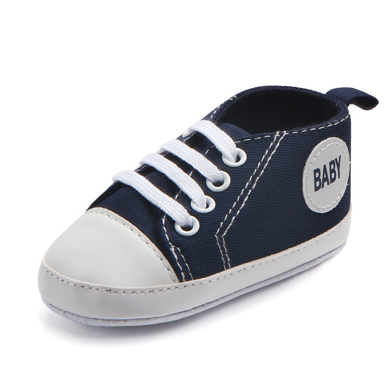 Toile Classique Sport Sneakers Bébé Garçons Filles Premiers Marcheurs Chaussures Infant Toddler Semelle Souple Anti-glissement Bébé Chaussures
