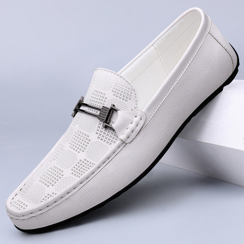 Chaussures décontractées en cuir de vachette,
