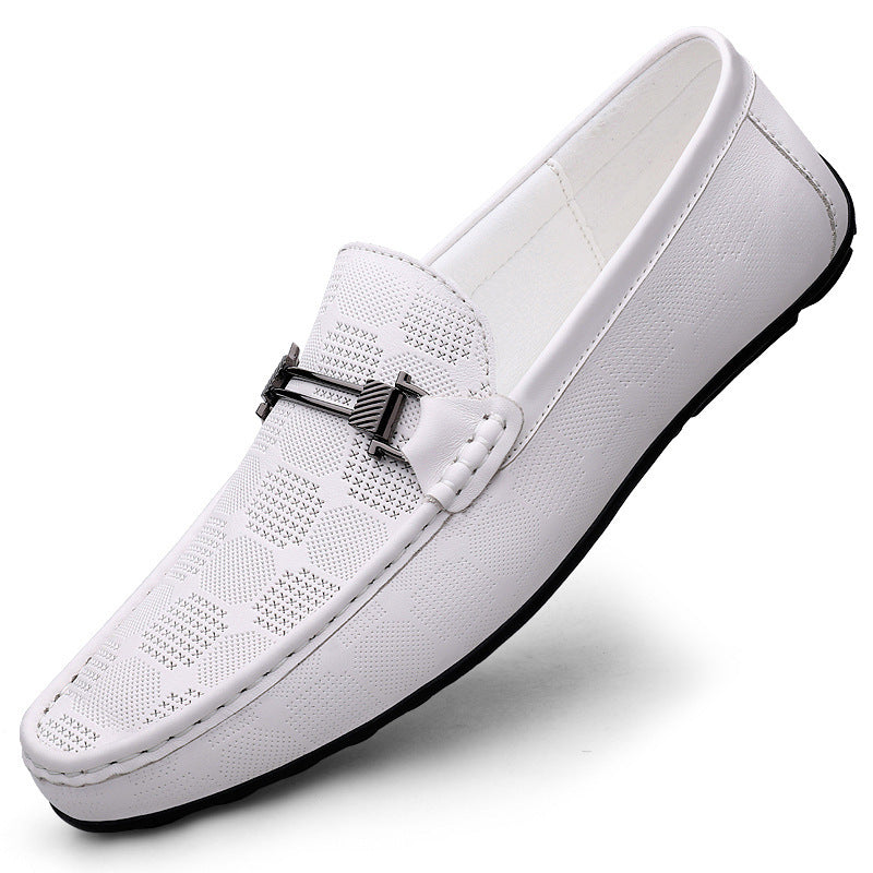 Chaussures décontractées en cuir de vachette,