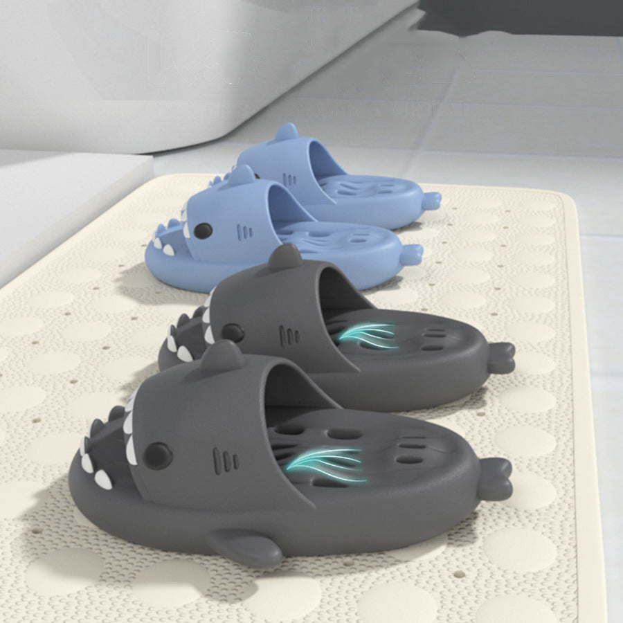 Requin Pantoufles Avec Trous de Drainage Douche Chaussures Pour Femmes Séchage rapide Eva Piscine Requin Diapositives Plage Sandales Avec Trous de Drainage