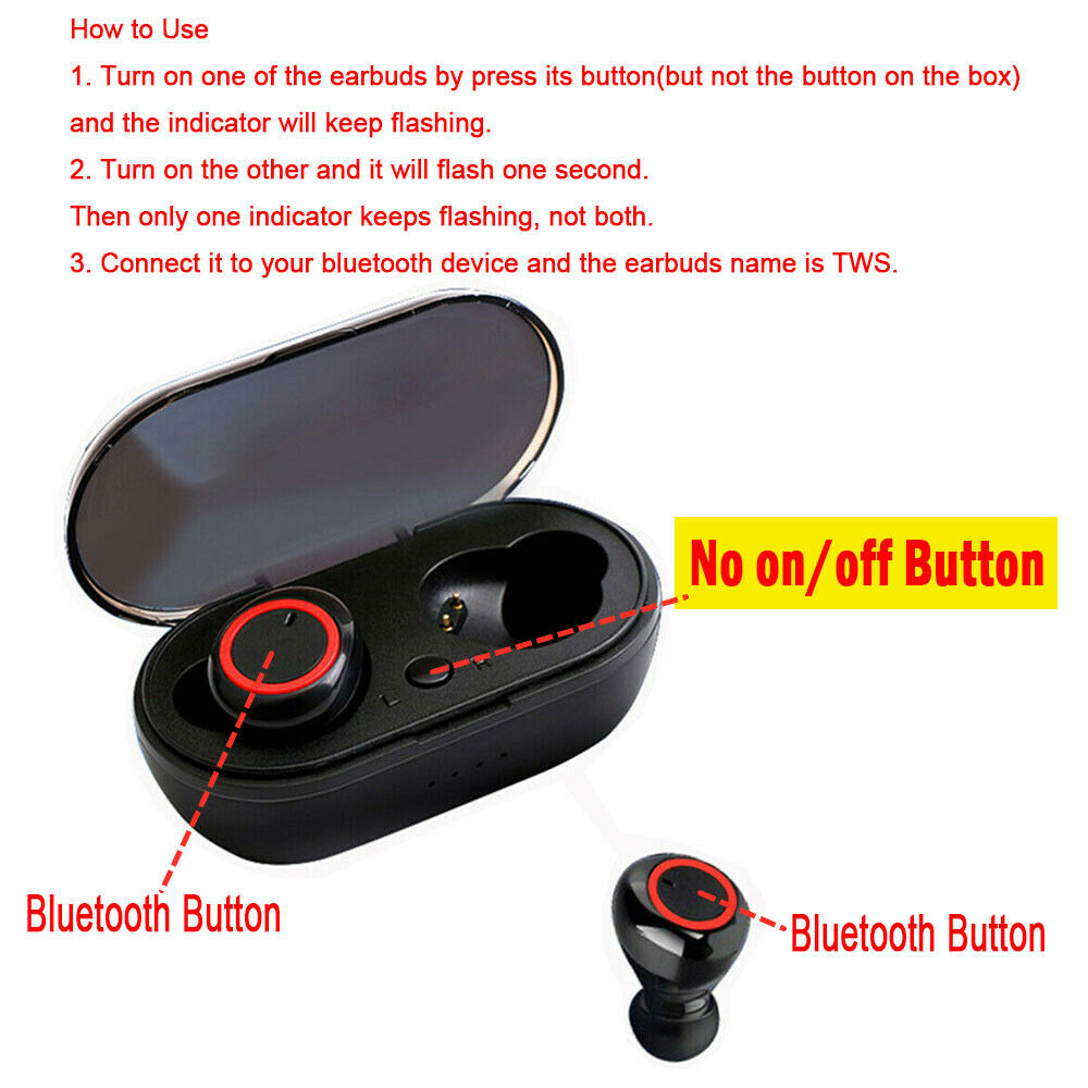 Étanche Bluetooth 5.0 sans fil écouteurs casque casque antibruit TWS