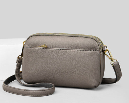 Sac à bandoulière à une épaule pour femme à trois couches de grande capacité