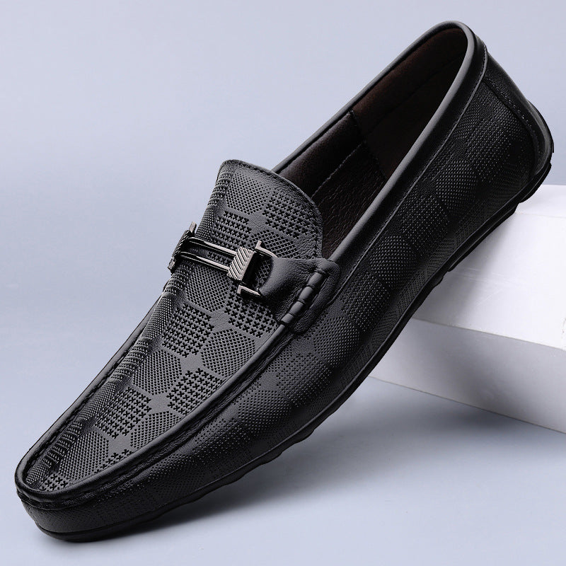Chaussures décontractées en cuir de vachette,