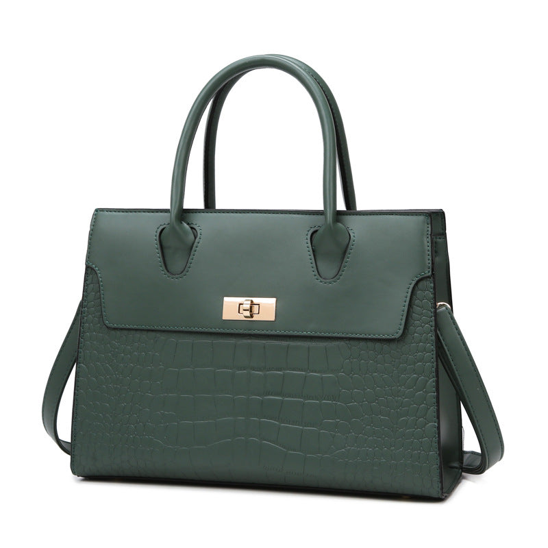 Sac à motif de pierre pour femmes ensemble de trois pièces de grande capacité