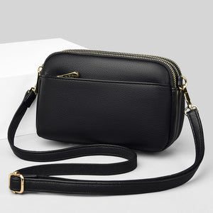 Sac à bandoulière à une épaule pour femme à trois couches de grande capacité