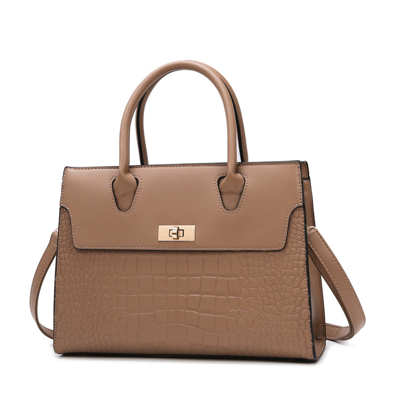 Sac à motif de pierre pour femmes ensemble de trois pièces de grande capacité