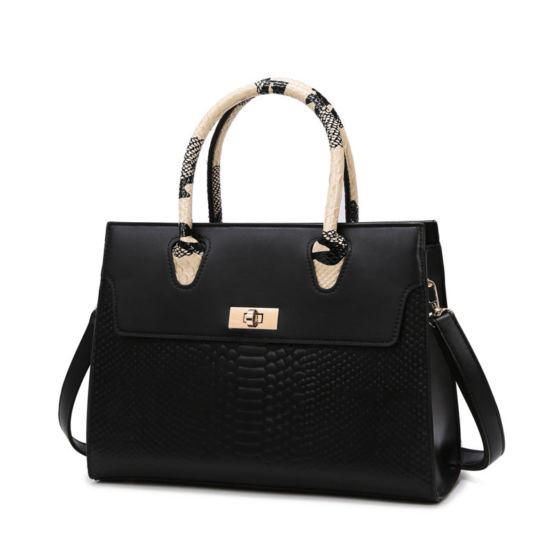 Sac à motif de pierre pour femmes ensemble de trois pièces de grande capacité
