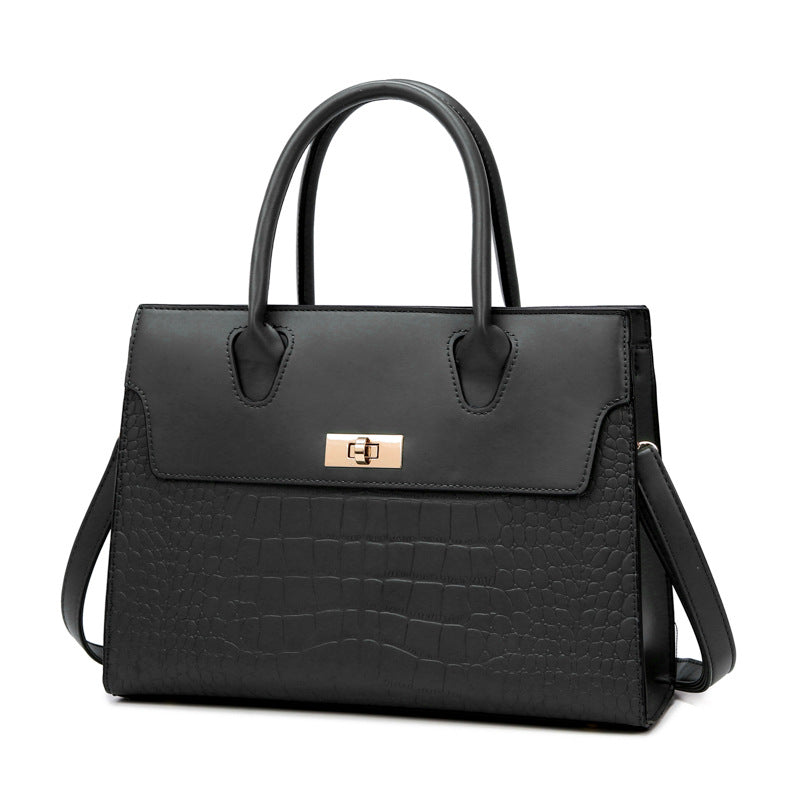 Sac à motif de pierre pour femmes ensemble de trois pièces de grande capacité