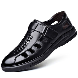 Sandales en cuir de vachette,