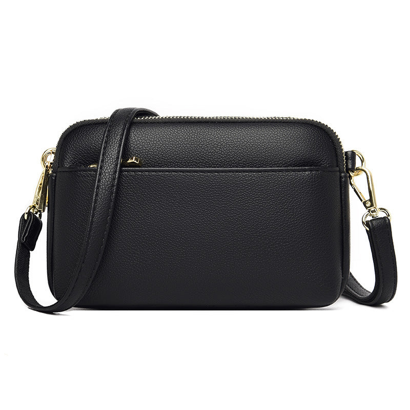 Sac à bandoulière à une épaule pour femme à trois couches de grande capacité