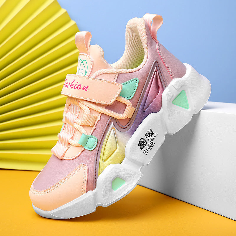 En cuir Petites Filles Chaussures de Course