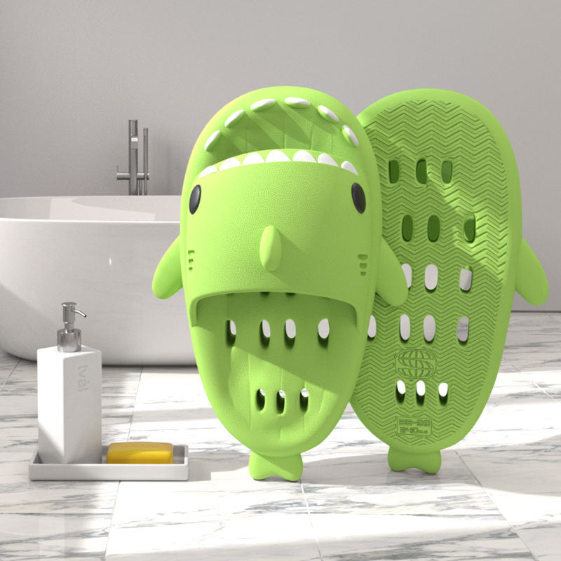 Requin Pantoufles Avec Trous de Drainage Douche Chaussures Pour Femmes Séchage rapide Eva Piscine Requin Diapositives Plage Sandales Avec Trous de Drainage