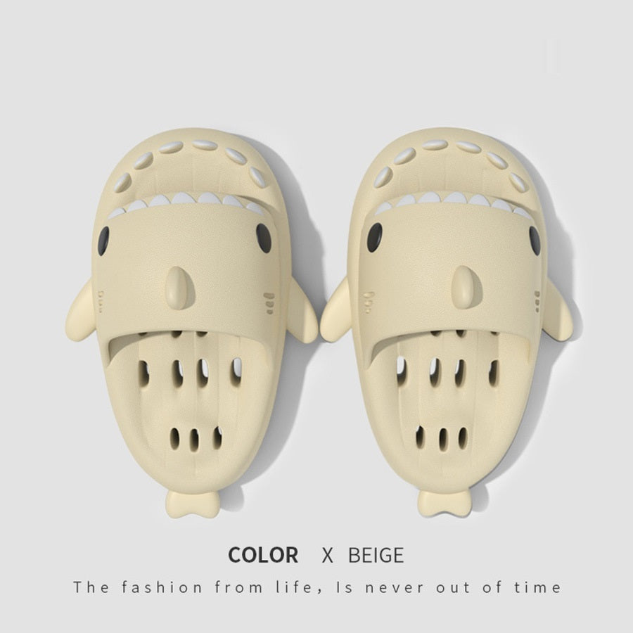Requin Pantoufles Avec Trous de Drainage Douche Chaussures Pour Femmes Séchage rapide Eva Piscine Requin Diapositives Plage Sandales Avec Trous de Drainage