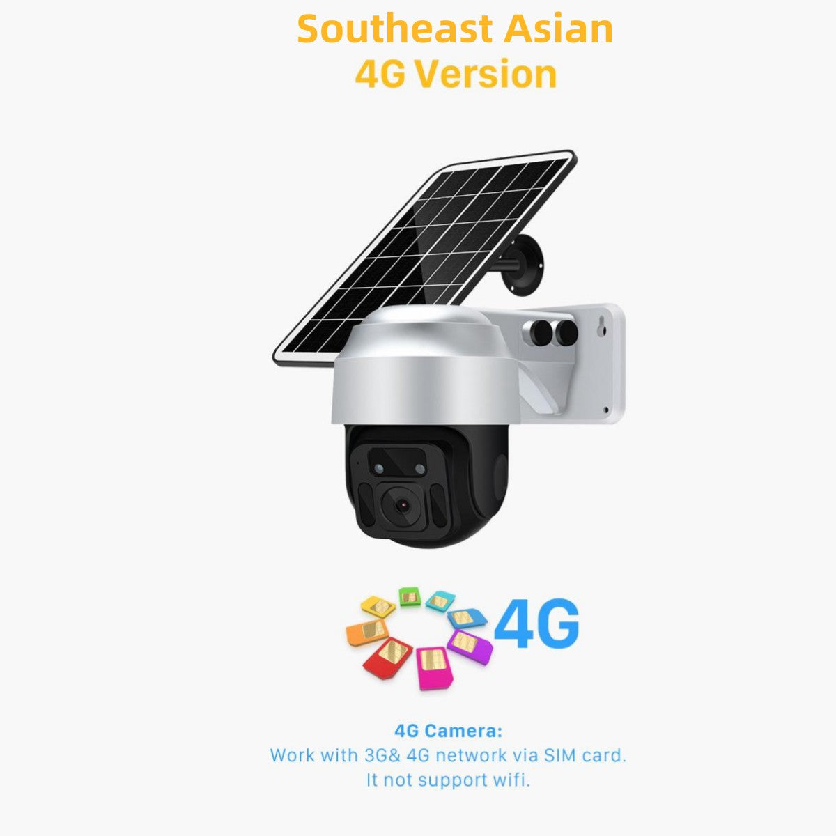 Solaire Alimenté Sans Fil WiFi Caméra de Surveillance