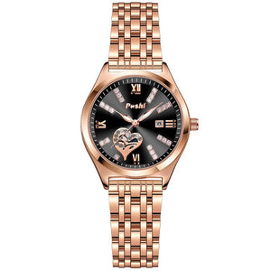 Montre lumineuse à calendrier étanche décontractée pour femme