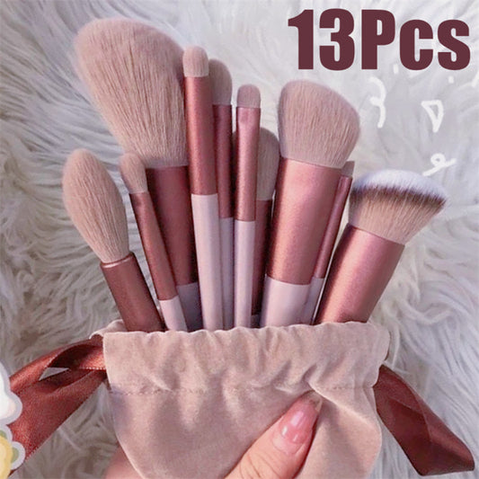 13 pièces Purpleflower houx feuille pinceaux de maquillage vert beauté à séchage rapide maquillage brosse ensemble