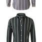 Striped Men's Fashion Long Sleeve Handsome Casual Shirt