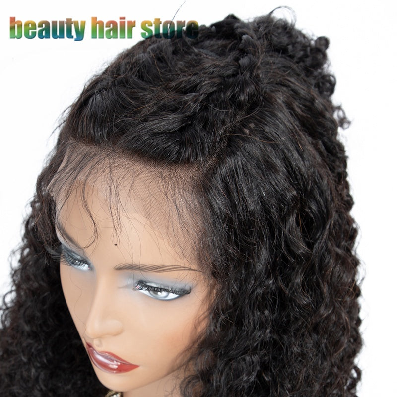 Perruques de cheveux humains brésiliens crépus bouclés avant de dentelle