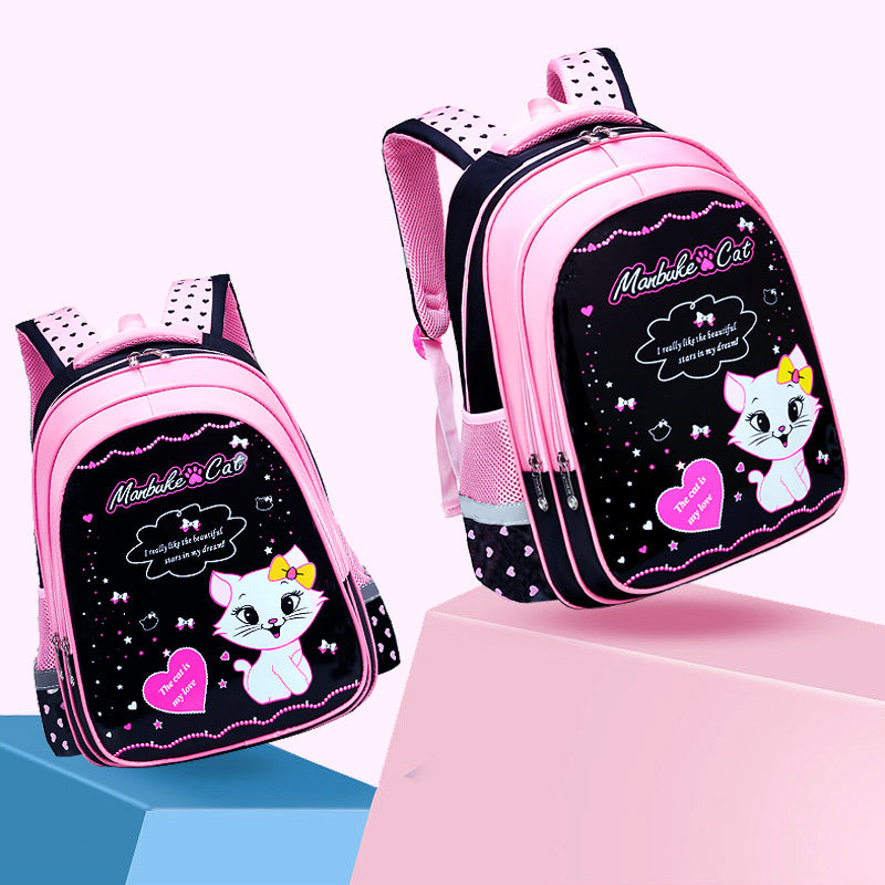 Enfants École Mignon Chat Impression Sac À Dos