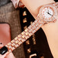 Montre à quartz simple en alliage strass pour femme