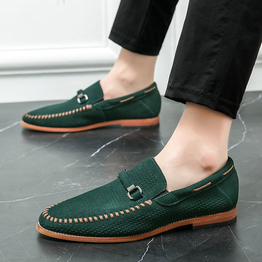 Poinçonnage respirant chaussures en cuir britannique