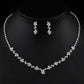 Fashion Bright Full Rhinestone Zircon Water Drop Necklace
