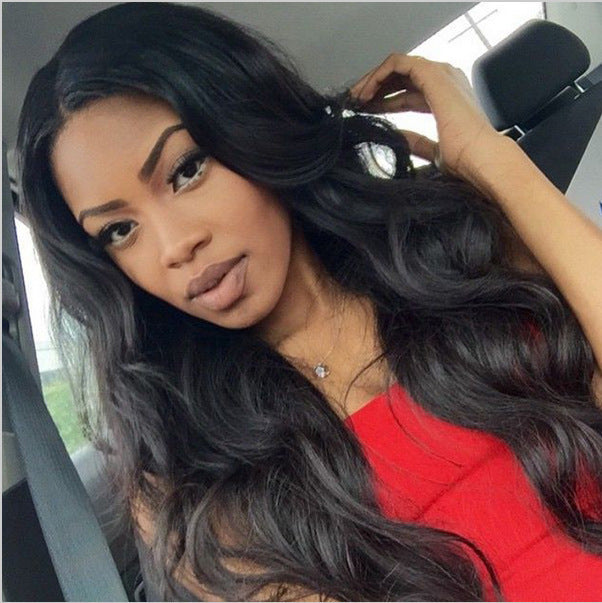 Noir mi-longueur long bouclés cheveux dames capot