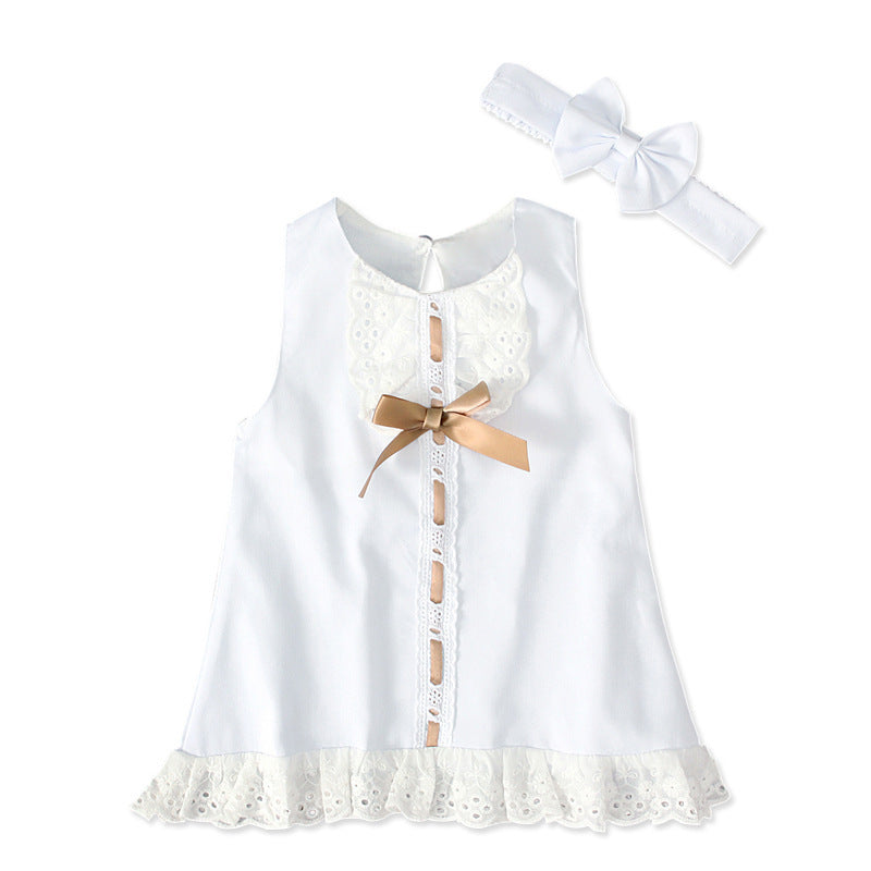 Filles bébé sans manches arc jupe