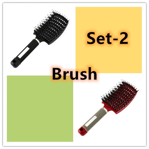 Brosse à cheveux Anti Klit Brushy Haarborstel Femmes Démêlant Cheveux Brosse À Poils En Nylon Cuir Chevelu Massage Teaser De Brosse À Cheveux Peigne