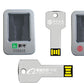 La fourniture de tin métal clés U disque laser logo personnalisé cadeau clé USB flash mémoire banque