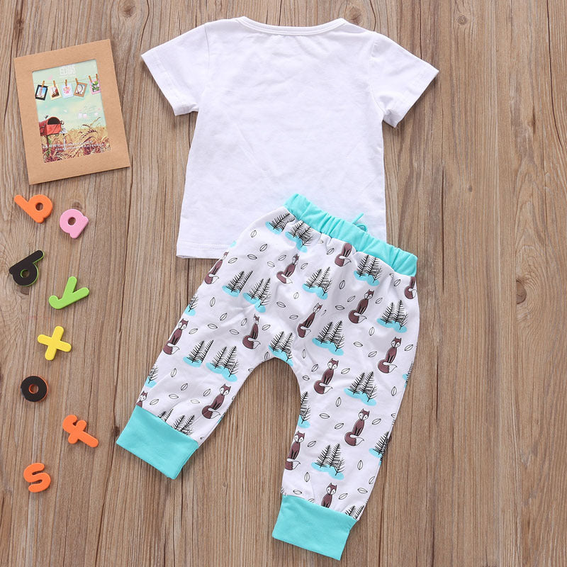 Ensemble de vêtements pour nouveau-né bébé T-shirt Tops Pantalons Petites Garçons et Filles Tenues