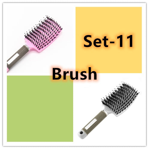 Brosse à cheveux Anti Klit Brushy Haarborstel Femmes Démêlant Cheveux Brosse À Poils En Nylon Cuir Chevelu Massage Teaser De Brosse À Cheveux Peigne