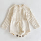 Fille Bébé Tricoté Creux Taille Ceinture Manches Longues Harpie Robe Triangle