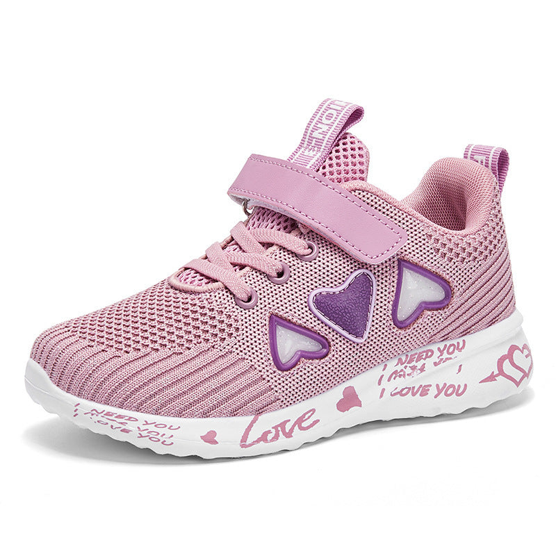 Casual Chaussures Lumière Mesh Sneakers Enfants D'été Enfants De Mode Tenis Mignon Bande Dessinée Sportive Féminine Fonctionnement Chaussette Chaussures