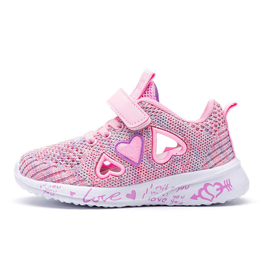 Casual Chaussures Lumière Mesh Sneakers Enfants D'été Enfants De Mode Tenis Mignon Bande Dessinée Sportive Féminine Fonctionnement Chaussette Chaussures
